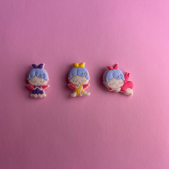 Sleeping Angel Crocs Shoe Charms Set of 6 - jibbitz Charms - Picture 4 of 6